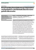 Cover page: Deep learning-based phenotype imputation on population-scale biobank data increases genetic discoveries.