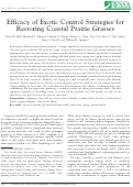 Cover page: Efficacy of Exotic Control Strategies for Restoring Coastal Prairie Grasses