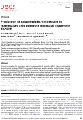 Cover page: Production of soluble pMHC-I molecules in mammalian cells using the molecular chaperone TAPBPR