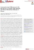 Cover page: Community-Level Differences in the Microbiome of Healthy Wild Mallards and Those Infected by Influenza A Viruses