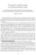 Cover page: Competition and Personality in a Restaurant Entry Game: Is there an Entrepreneurial Personality Type?