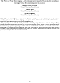 Cover page: The Price of Fear: Developing a behavioural assessment of fear-related avoidanceincorporating dynamic response measures.