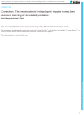 Cover page: Correction: The neonicotinoid imidacloprid impairs honey bee aversive learning of simulated predation