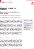 Cover page: Population Pharmacokinetics of Pyrazinamide in Patients with Tuberculosis