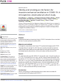 Cover page: Obesity and smoking as risk factors for invasive mechanical ventilation in COVID-19: A retrospective, observational cohort study