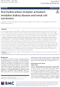 Cover page: Aryl hydrocarbon receptor activation mediates kidney disease and renal cell carcinoma