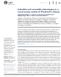 Cover page: Inducible and reversible phenotypes in a novel mouse model of Friedreich’s Ataxia