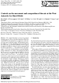 Cover page: Controls on the movement and composition of firn air at the West Antarctic Ice Sheet Divide