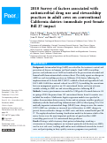 Cover page: 2018 Survey of factors associated with antimicrobial drug use and stewardship practices in adult cows on conventional California dairies: immediate post-Senate Bill 27 impact