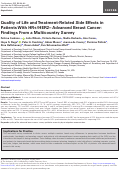 Cover page: Quality of Life and Treatment-Related Side Effects in Patients With HR+/HER2- Advanced Breast Cancer: Findings From a Multicountry Survey.