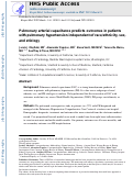 Cover page: Pulmonary arterial capacitance predicts outcomes in patients with pulmonary hypertension independent of race/ethnicity, sex, and etiology