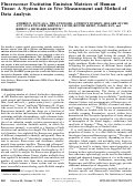 Cover page: Fluorescence Excitation Emission Matrices of Human Tissue: A System for in vivo Measurement and Method of Data Analysis