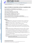 Cover page: Impact of COVID-19 on Heart Failure Self-Care: A Qualitative Study.