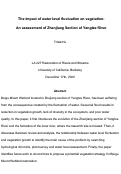 Cover page: The impact of water level fluctuation on vegetation:An assessment of Zhenjiang Section of Yangtze River