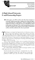 Cover page: A High-School/University E-mail Partnership Project