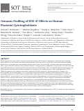 Cover page: Genomic Profiling of BDE-47 Effects on Human Placental Cytotrophoblasts