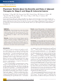 Cover page: Physicians' Beliefs About the Benefits and Risks of Adjuvant Therapies for Stage II and Stage III Colorectal Cancer