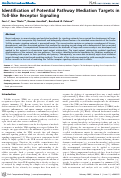 Cover page: Identification of Potential Pathway Mediation Targets in Toll-like Receptor Signaling