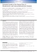 Cover page: Postnatal growth of the human pons: A morphometric and immunohistochemical analysis