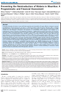 Cover page: Preventing the Reintroduction of Malaria in Mauritius: A Programmatic and Financial Assessment