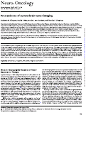 Cover page: Pros and cons of current brain tumor imaging