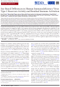 Cover page: Sex-Based Differences in Human Immunodeficiency Virus Type 1 Reservoir Activity and Residual Immune Activation