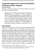 Cover page: A Bayesian Approach to Survivorship Bias in Historical Data Analysis