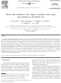 Cover page: Basin-wide estimates of the input of methane from seeps and clathrates to the Black Sea