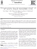 Cover page: Electron spin resonance study of the local environment for the Gd3+ and Eu2+ ions in Ca1-xRxB6(R=Gd,Eu)(0.0001⩽x⩽0.30)