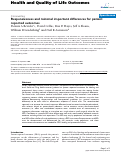 Cover page: Responsiveness and minimal important differences for patient reported outcomes