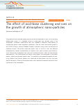 Cover page: The effect of acid–base clustering and ions on the growth of atmospheric nano-particles