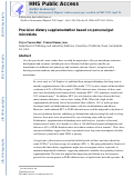 Cover page: Precision dietary supplementation based on personal gut microbiota