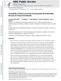 Cover page: Availability of Physical Activity Tracking Data from Wearable Devices for Glaucoma Patients