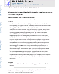 Cover page: A Systematic Review of Family Victimization Experiences Among Sexual Minority Youth