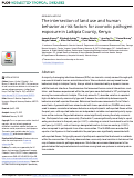 Cover page: The intersection of land use and human behavior as risk factors for zoonotic pathogen exposure in Laikipia County, Kenya.