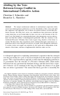 Cover page: Abiding by the Vote: Between-Groups Conflict in International Collective Action