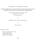 Cover page: Numerical Methods for Continuum Mechanics with Nonlocal Interactions: Weak Form Peridynamics and Nanoscale Strain Engineering