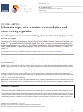 Cover page: Substantia nigra pars reticulata mediated sleep and motor activity regulation