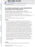 Cover page: Loss to follow-up among youth accessing outpatient HIV care and treatment services in Kisumu, Kenya