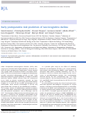 Cover page: Early postoperative risk prediction of neurocognitive decline