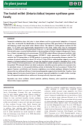 Cover page: The foxtail millet (Setaria italica) terpene synthase gene family