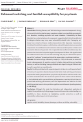 Cover page: Enhanced switching and familial susceptibility for psychosis