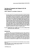 Cover page: The role of threshold limit values in U.S. air pollution policy