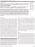 Cover page: Short-term excess mortality following tropical cyclones in the United States.