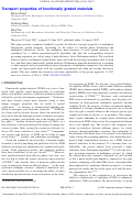 Cover page: Transport properties of functionally graded materials