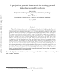 Cover page: A projection pursuit framework for testing general high-dimensional hypothesis