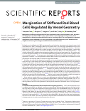 Cover page: Margination of Stiffened Red Blood Cells Regulated By Vessel Geometry