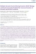 Cover page: Multiple Genomic Events Altering Hominin SIGLEC Biology and Innate Immunity Predated the Common Ancestor of Humans and Archaic Hominins