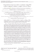 Cover page: Categorization of species as native or nonnative using DNA sequence signatures without a complete reference library