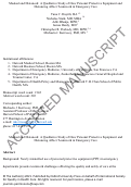 Cover page: Masked and Distanced: A Qualitative Study of How Personal Protective Equipment and Distancing Affect Teamwork in Emergency Care